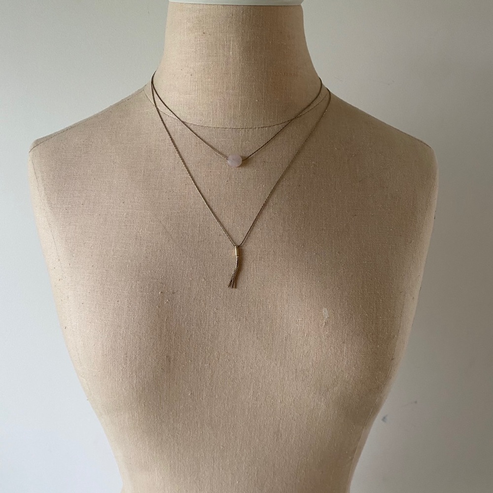 Silver, two strand necklace